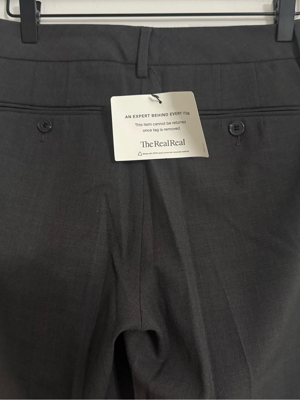 Vince Wool Blend Cropped Trousers Pants Dark Gray Size 6 - Picture 4 of 6